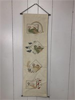 Vintage 32" Cross Stitch Tapestry