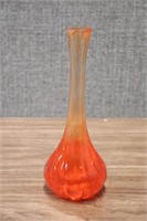 Zimmerman Blown Glass Bud Vase in Orange