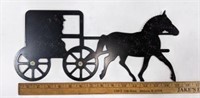 Horse & Carriage Metal Decor