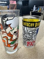 1975 KENTUCKY DERBY GLASS AND MORE