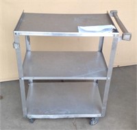 Stainless steel cart with hard casters