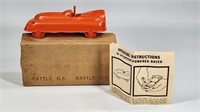 VINTAGE PLASTIC BATTERY POWERED RACER CAR NIB