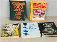 assorted automotive books, Chilton, Chevy