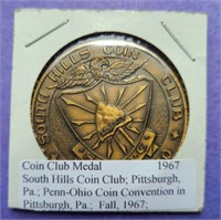 South Hills Coin Club Medal