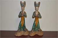 A Pair of Chinese Ceramic Figurines