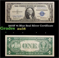 1935F $1 Blue Seal Silver Certificate Grades Choic