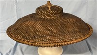 Oriental bamboo paddy farmer hat
