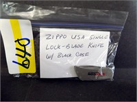 ZIPPO USA SINGLE LOCK BLADE WITH BLACK CASE