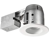 Commercial Electric 4 in. White LED Swivel Baffle