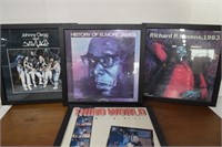 Framed LP Albums & Covers,See Photos For Titles