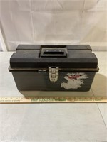 Plastic tool box 15”w x 6”d x 8”t, no tray