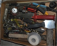 drill bits, mallets, putty knives, screwdrivers