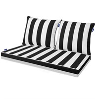 Outdoor Loveseat Cushion Set 44   x 24    Water