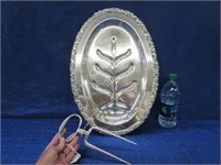 nice silver plated roast holver & carving tray
