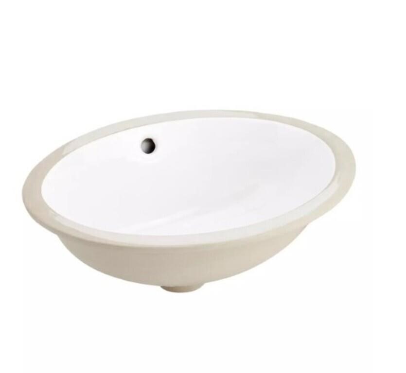 Signature Hardware 18" Oval Porcelain Undermount B