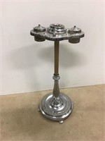 Chrome pedestal ashtray