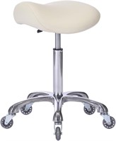 Saddle Stool  Height Adjustable (Beige)