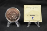 REPUBLIC OF LIBERIA $5 BATTLE OF GETTYSBURG COIN