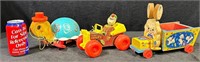 Vintage 1960's Fisher Price Pull Toys USA -Lot