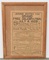 July 4, 1928, Jerome, ID Celebration Announcement