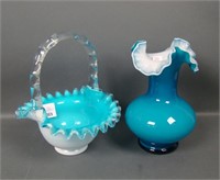 Two Fenton Glass Items