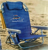 Tommy Bahama Backpack Beach Chair, Aluminum, Blue