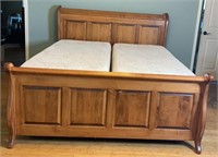 King Size Wooden Sleigh Bed