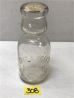 Vintage Chas Hoak’s Dairy Pint Milk Bottle