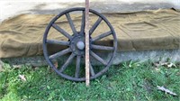 VINTAGE WOOD SPOKE WHEEL FORD