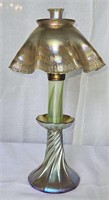 Tiffany Gold Favrile 12" Oil Candle Lamp