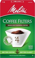 Melitta #4 Cone Coffee Filters, (Pack of 6) 600