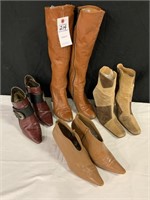 4 Pr Women’s Tall Boots & Booties Sz 8