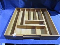 wooden organizing tray .