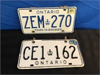 Vintage  License Plates -2 pair
