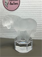 Vintage Goebel Frosted Crystal Glass Pony