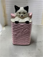 1956-57 McCoy Cat in Basket cookie jar