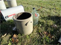 3 Gal Crock and 1 Gal Glass Jug