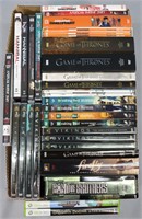 Box of DVDs + 2 XBox360 Games