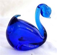 Blue Glass Duck - 3.5 x 3.5