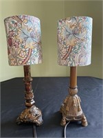 13 In.  Accent Lamps w/ Artsy Shades (2)