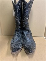 Size 10M Black Leather Cowboy Boots
