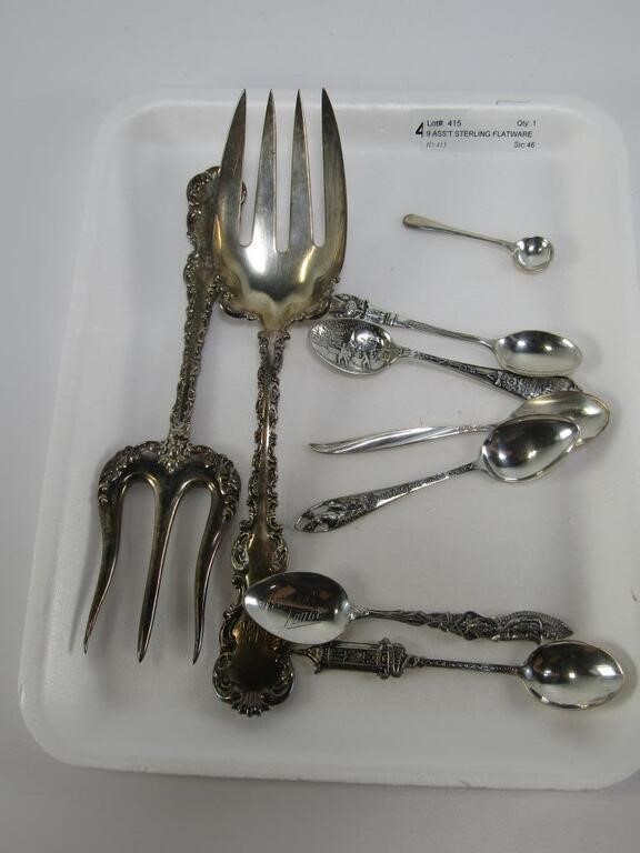 9 ASS'T STERLING FLATWARE