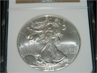 2009 SILVER EAGLE DOLLAR MS69 NGC GRADED
