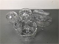 Lot of crystal and glass