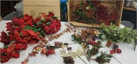 Artificial Flowers, Poinsettias, Decor