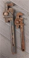 (2) Drop Forged Steel Pipe Wrenches