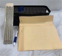 Vintage Braille Metal Slates