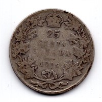 1919 Canada 25 Cent Silver Coin