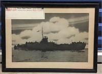 FRAMED WWII 1018 MILITARY SHIP
