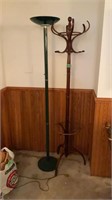 Floor lamp & coat rack